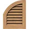Ekena Millwork Quarter Round Top Left Functional Western Red Cedar Gable Vnt w/1" x 4" Flat Trim Frame, 08"W x 20"H GVWQL08X2001SFUWR - alternate 1